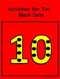 Math activities for 10 black dots