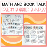 Math and Book Talk Speech Bubbles BUNDLE (Includes Boho and B+W)