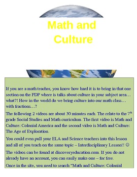 Preview of Math and Culture Videos