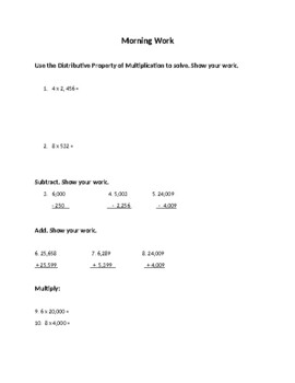 Preview of Math and ELA Review Sheet