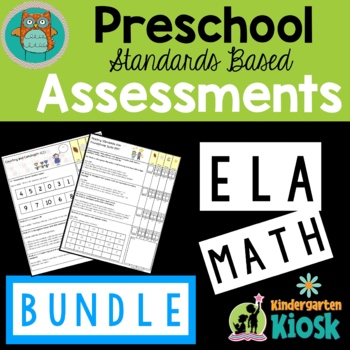 Preview of Math and English Language Arts Assessment Preschool Bundle