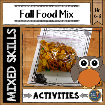Preview of Math and Food Fun Trail Mix for Fall