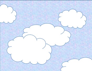 Preview of Math and Language Arts CLOUDS SCENE for Story Telling, Story Problems, and More