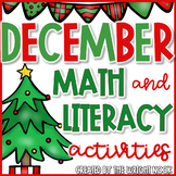 Math and Literacy Activities Bundle for December