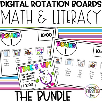 Preview of Math and Literacy Automatic Rotation Board Bundle