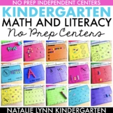 Math and Literacy Centers for Kindergarten and 1st Grade NO PREP