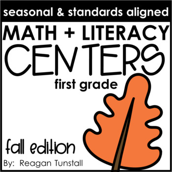 Preview of Math and Literacy Centers Fall First Grade