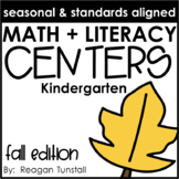 Math and Literacy Centers Fall Kindergarten