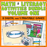 Math and Literacy Centers Preschool Printable and Digital 