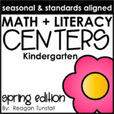 Math and Literacy Centers Spring Kindergarten