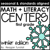 Math and Literacy Centers Winter First Grade