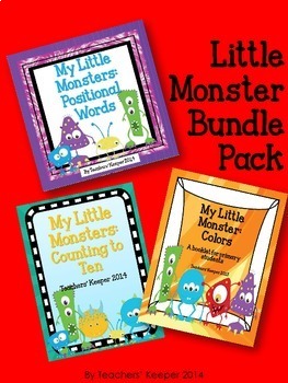Preview of Math and Literacy Foundational Bundle Pack: Little Monsters 