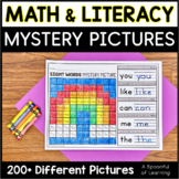 Math and Literacy Mystery Pictures BUNDLE | Distance Learning