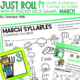 St Patricks Day and Spring Math and Literacy Pocket Dice C