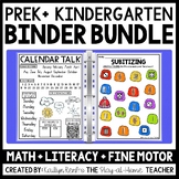Math and Literacy Preschool Binder BUNDLE