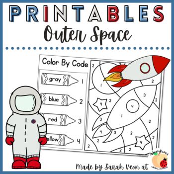 Preview of Math and Literacy Printables - S is for Space
