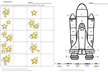 outer space theme activities bundle special education math