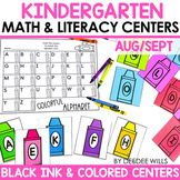 Kindergarten Math Centers and Literacy Centers - Back to S