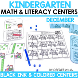Kindergarten Math Centers and Literacy Centers - Winter December