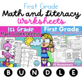 Math and Literacy Worksheets First Grade