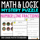 Math and Logic Mystery Puzzle - Number Line Fractions