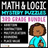 Math and Logic Mystery Puzzles - 3rd Grade Standards Bundle