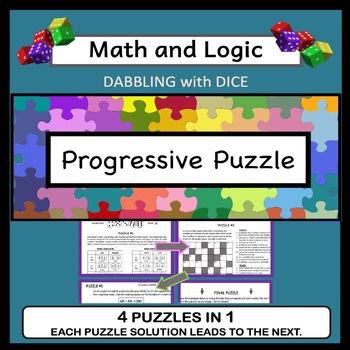 Preview of Math and Logic Progressive Puzzle: Dabbling With Dice