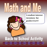 Math and Me Interest Inventory