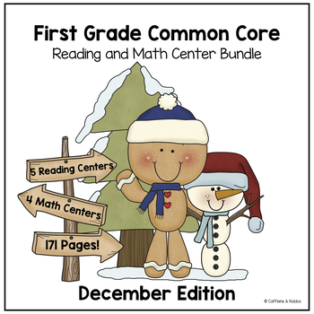 Preview of Winter Math and Reading Center Bundle