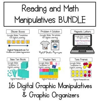 Preview of Math and Reading Digitals Manipulatives and Graphic Organizers!