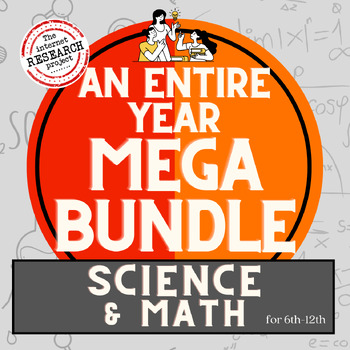 Preview of Math and Science Entire Year Mega Bundle for Middle and High School