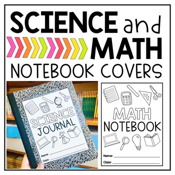 Math and Science Notebook Covers by The Primary Pieces | TPT