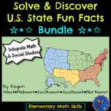 Math and Social Studies Bundle: Solve to Discover U.S. Sta