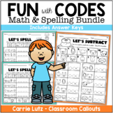 Math and Spelling Secret Codes Bundle