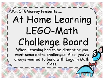 Preview of Math at home with Lego. Math distance learning activities.