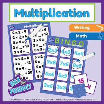 Preview of Math bingo | Maths | Multiplication from 2 to 9