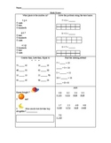 Math boxes-common core-1st graders