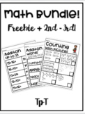 Math bundle! Freebie 2nd - 3rd