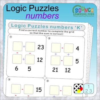 Preview of Logic Puzzles numbers (Mixed operator logic sums distance learning)