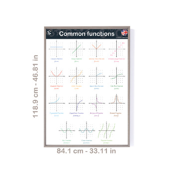 Preview of Math Common Functions Large Posters for Math Classrooms decoration.