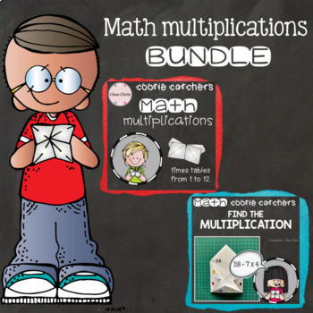 Preview of Cootie Catchers / Fortune Tellers - Math Multiplications BUNDLE