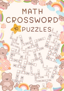 Preview of Math crossword 10 puzzles 20 page | addition and subtraction