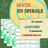Math en spirale JANVIER 6e année SPIRAL MATH JANUARY 6th G