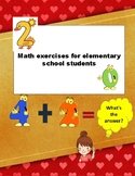 Math exercises for elementary school students