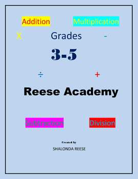 Preview of Math for grades 3-5 (numbers and operations)