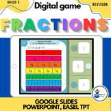 Math fractions digital game - 25 self correcting MCQs with