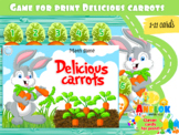 Math game "Delicious carrots"