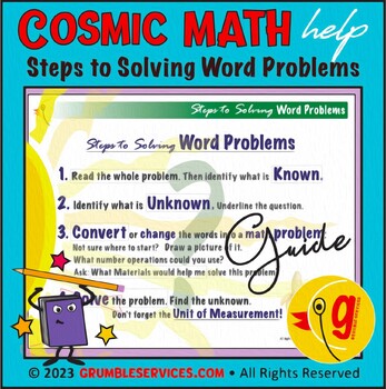 Preview of Word Problems GUIDE: Four Steps to Mathematical Problem Solving - Story Problems