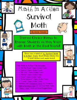 Preview of Math in Action: SURVIVAL MATH! Real World Open-Ended Math Tasks Common Core