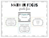 Math in Focus 5th Grade Focus Wall (Chapters 1-15)
